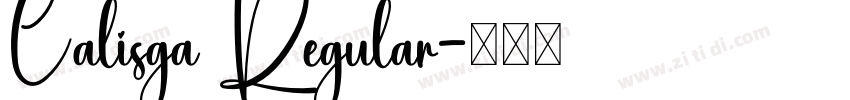 Calisga Regular字体转换